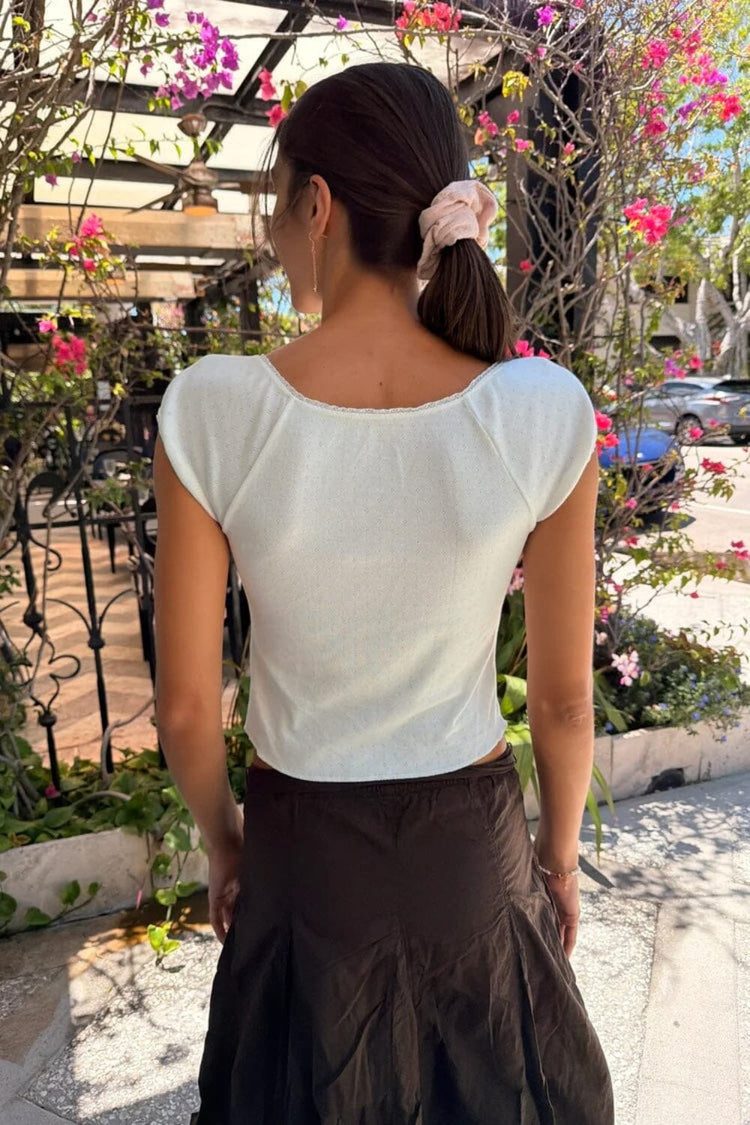 Brandy Melville Essential | Noa Eyelet Top