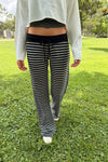 Heather Grey and Black Stripes