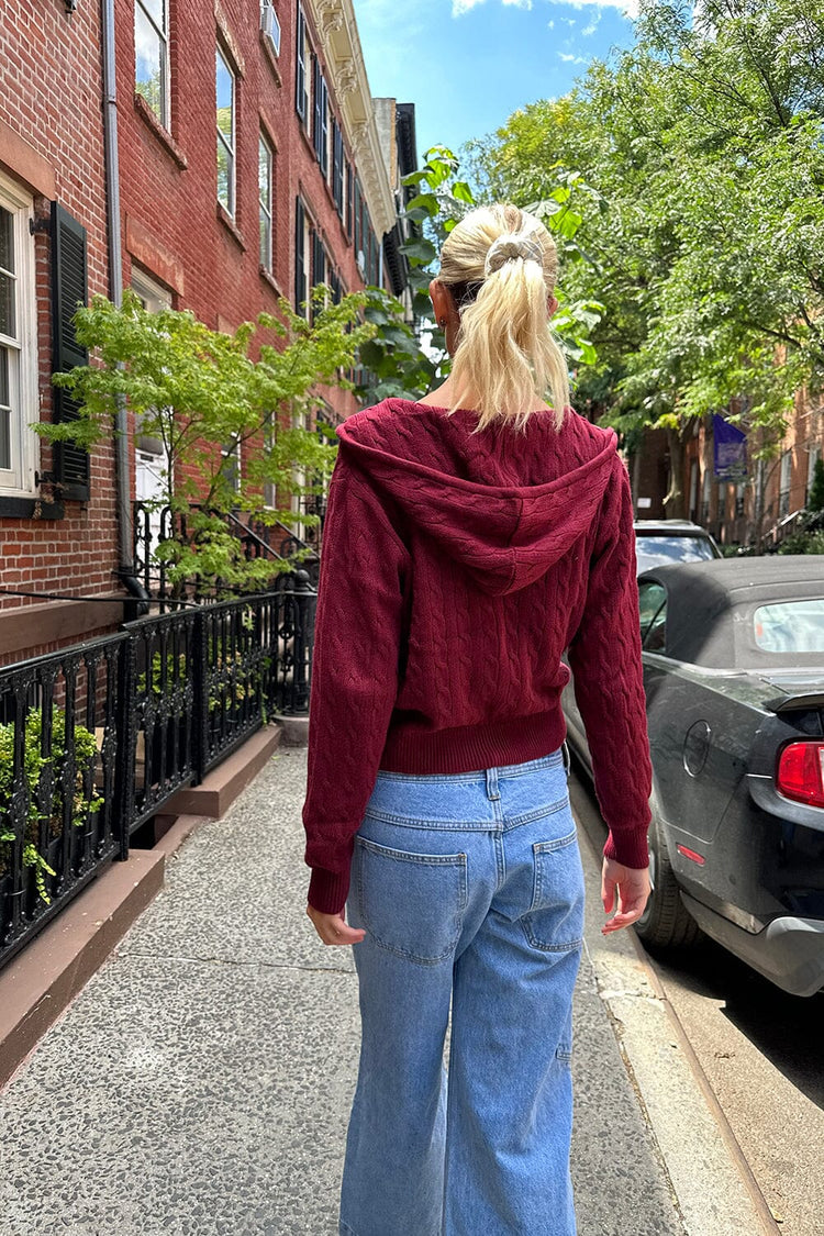 Brandy Melville New | Ayla Cable Knit Hoodie