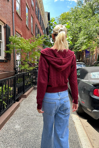 Brandy Melville New | Ayla Cable Knit Hoodie