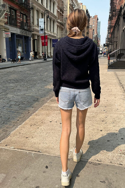 Brandy Melville New | Ayla Cable Knit Hoodie