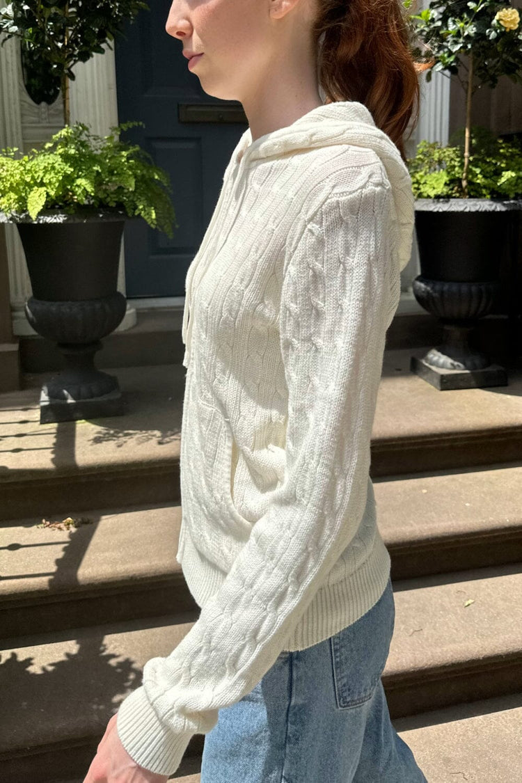 Brandy Melville New | Ayla Cable Knit Hoodie