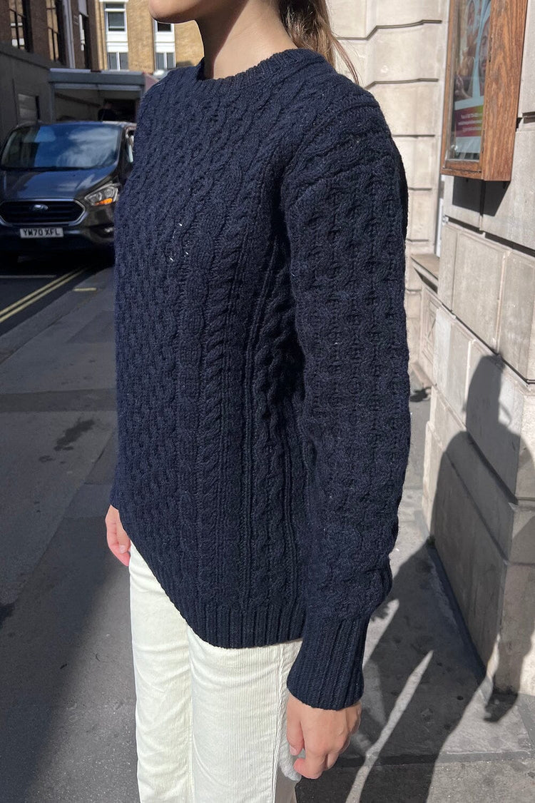Brandy Melville Smart Buy | Winona Heavy Wool Cable Knit Sweater