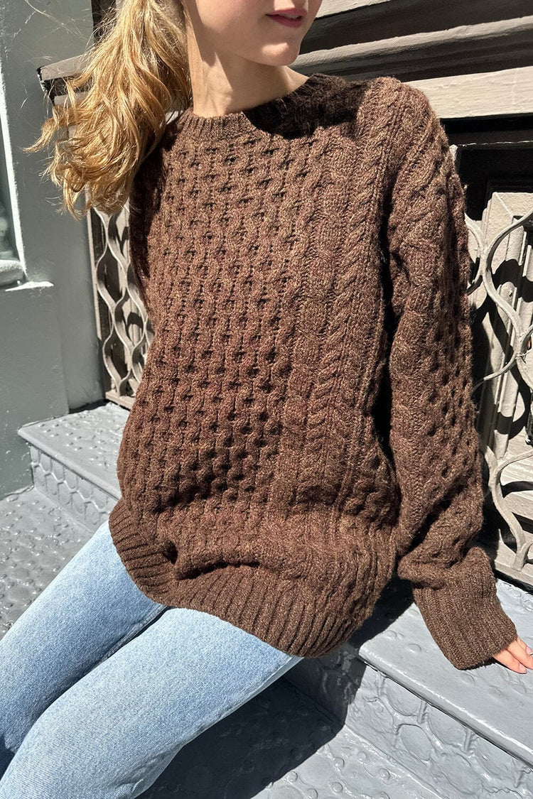 Brandy Melville Smart Buy | Winona Heavy Wool Cable Knit Sweater