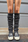 Heather Grey and Black Stripes