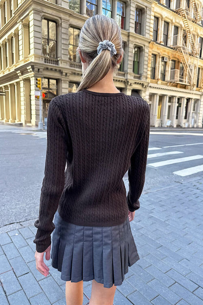 Brandy Melville Essential | Zoe Cable Knit Cardigan
