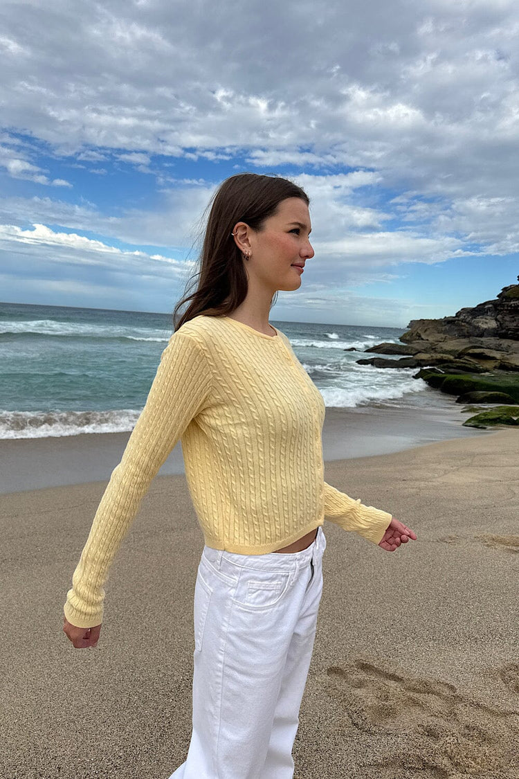 Brandy Melville Essential | Zoe Cable Knit Cardigan