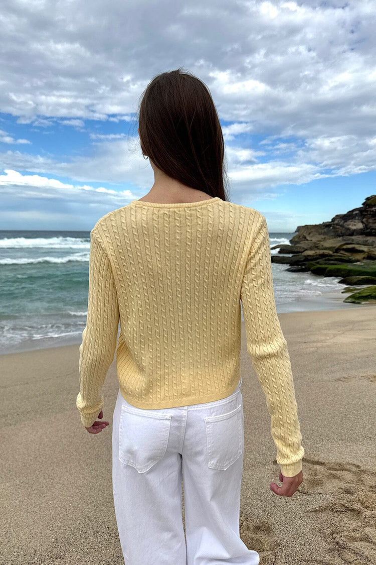 Brandy Melville Essential | Zoe Cable Knit Cardigan