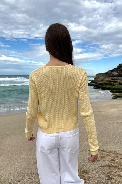 Brandy Melville Essential | Zoe Cable Knit Cardigan