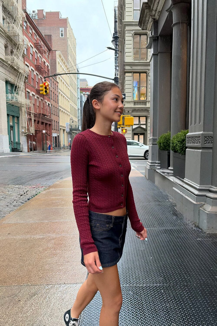 Brandy Melville Essential | Zoe Cable Knit Cardigan