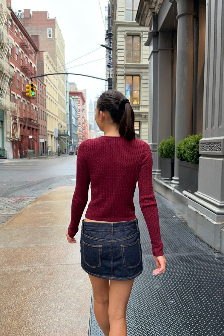 Brandy Melville Essential | Zoe Cable Knit Cardigan
