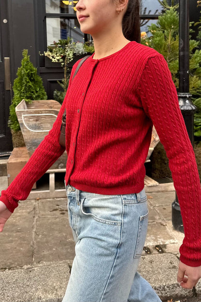 Brandy Melville Essential | Zoe Cable Knit Cardigan