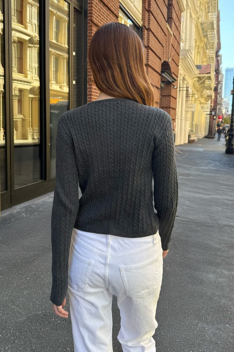 Brandy Melville Essential | Zoe Cable Knit Cardigan