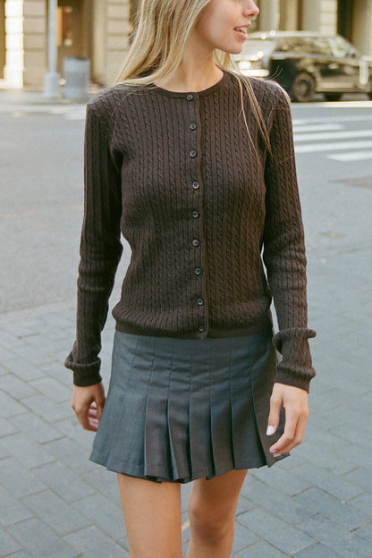 Brandy Melville Essential | Zoe Cable Knit Cardigan