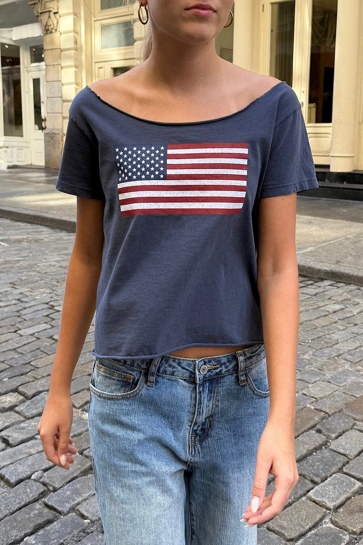 Brandy Melville Sale | Robyn American Flag Top