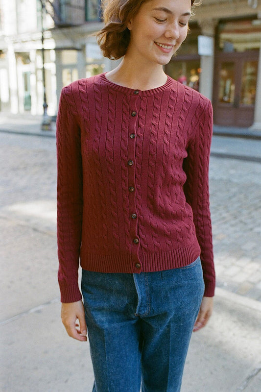 Brandy Melville Featured | Amalie Cable Knit Cardigan