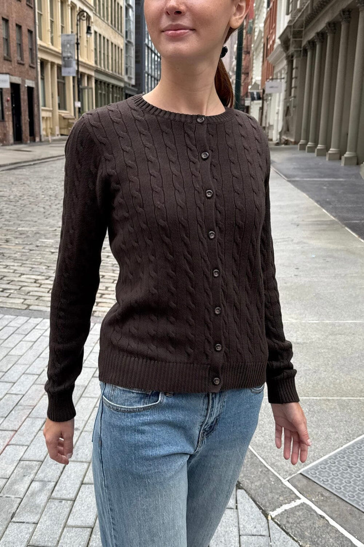 Brandy Melville Featured | Amalie Cable Knit Cardigan
