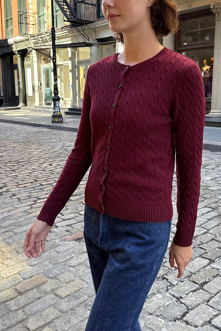 Brandy Melville Featured | Amalie Cable Knit Cardigan