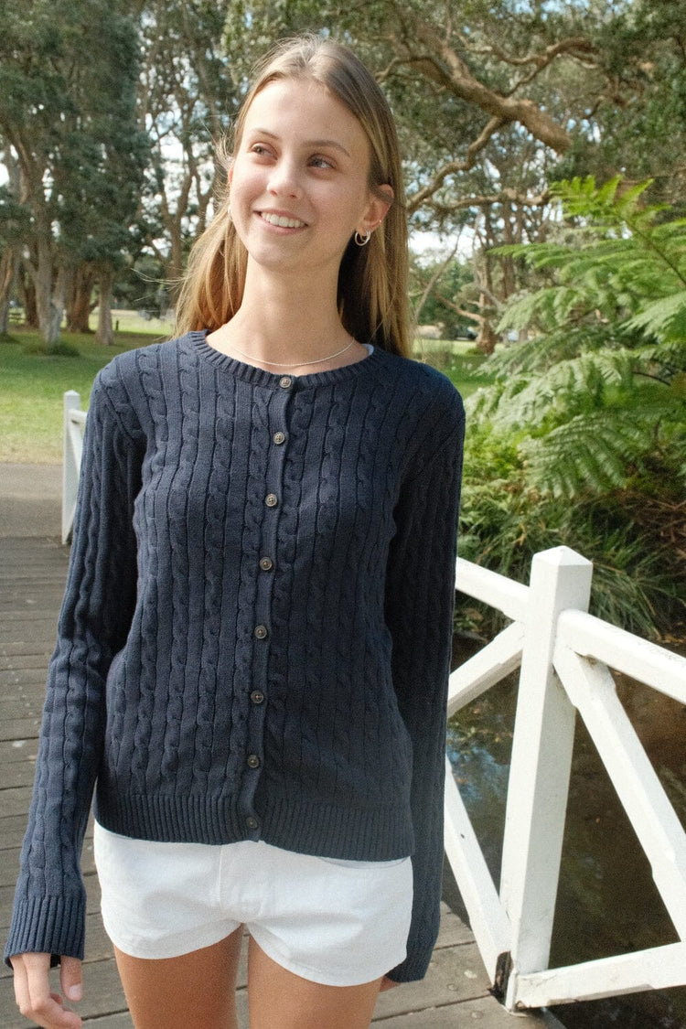 Brandy Melville Featured | Amalie Cable Knit Cardigan