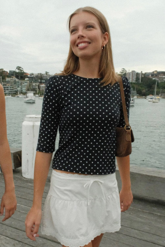 Brandy Melville Signature | Jennie Polka Dots Top
