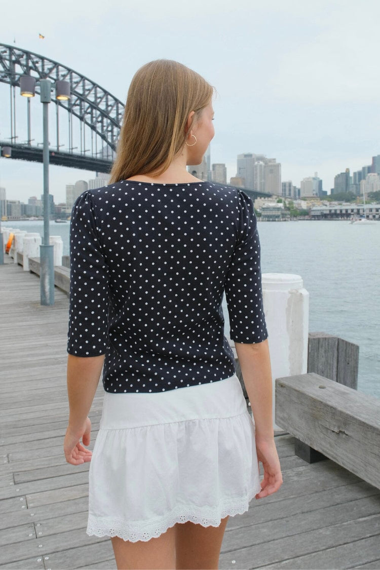Brandy Melville Signature | Jennie Polka Dots Top