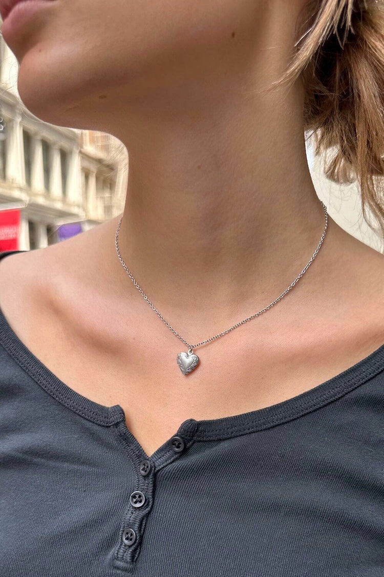 Brandy Melville Deals | Stainless Steel Heart Locket Necklace
