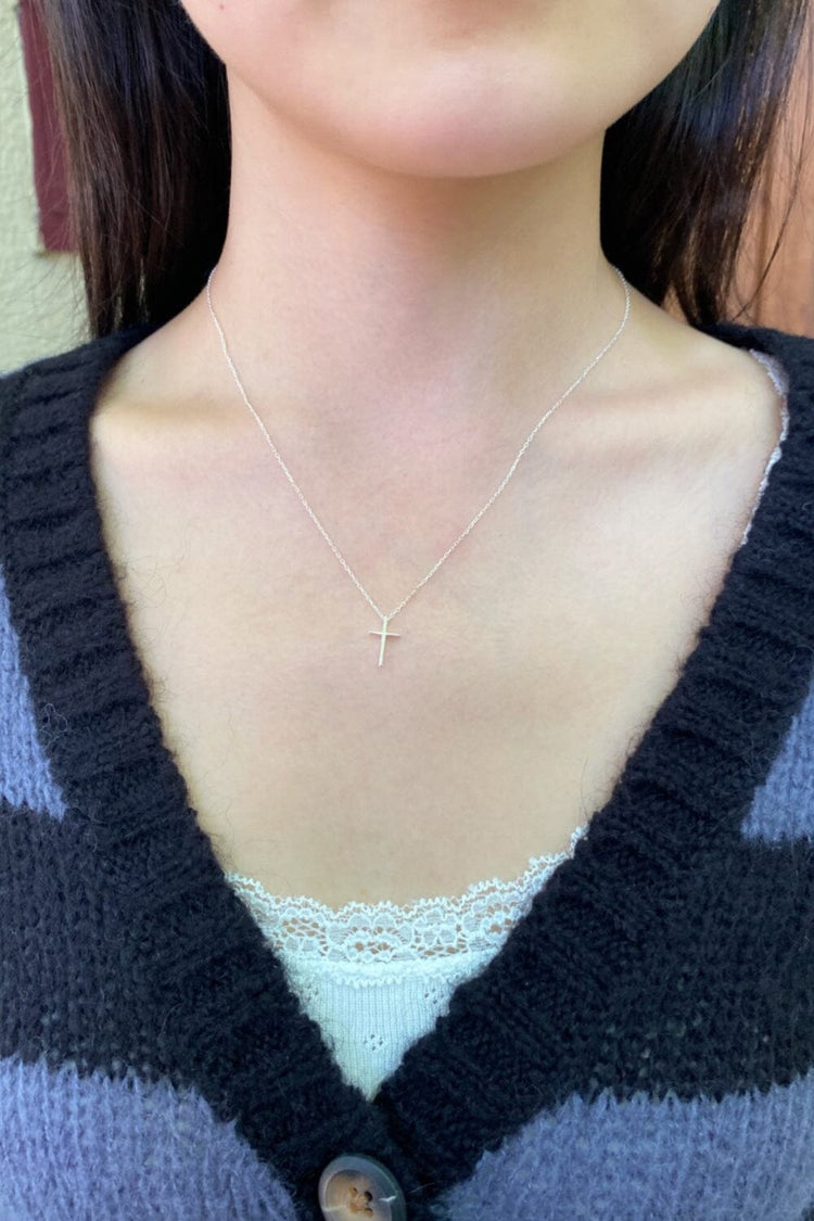 Brandy Melville Discount | Sterling Silver Cross Necklace