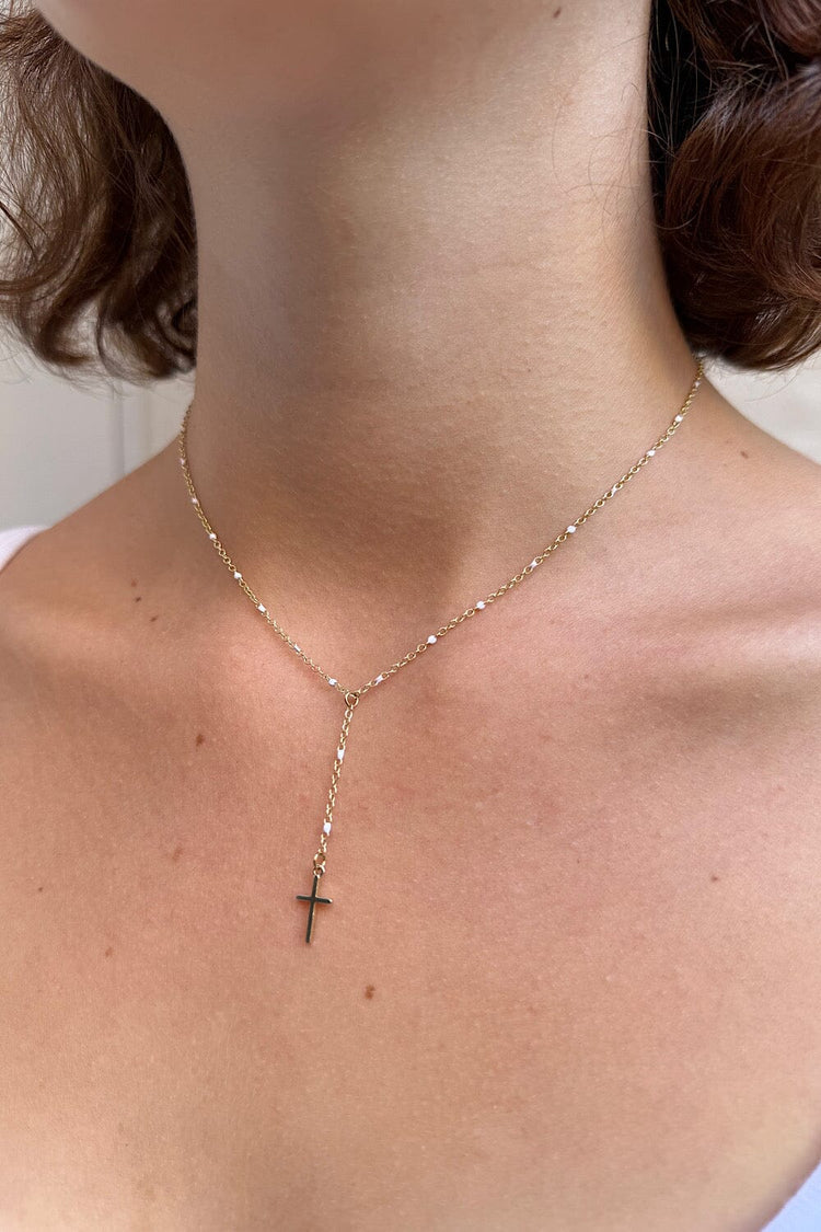 Brandy Melville New | Bead Cross Chain