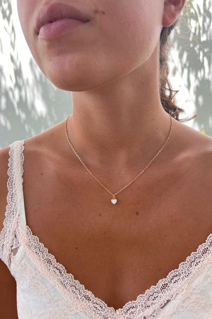 Brandy Melville Discount | White Heart Necklace