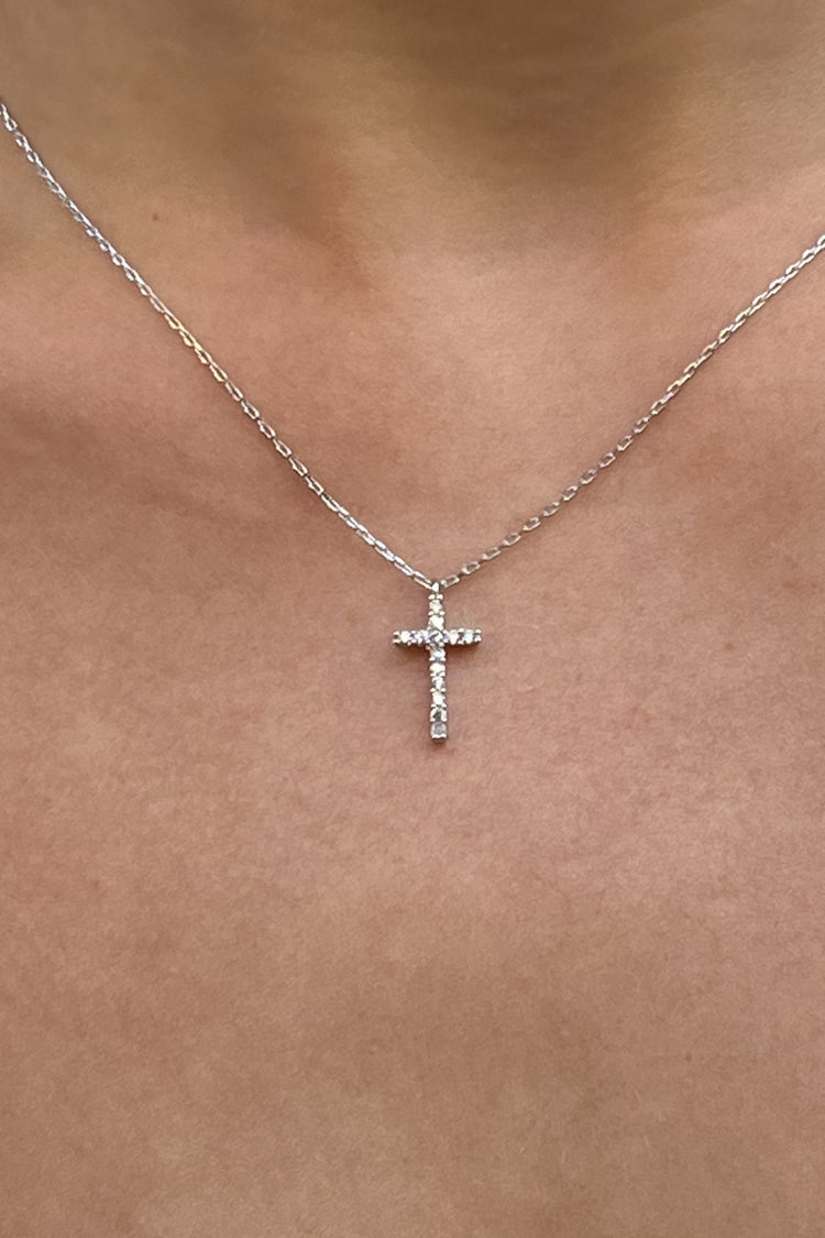 Brandy Melville Popular | Rhinestone Cross Necklace