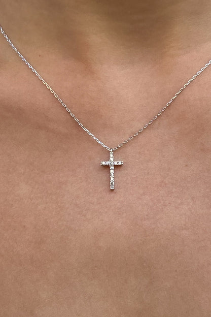 Brandy Melville Popular | Rhinestone Cross Necklace