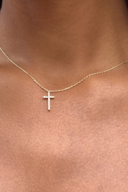 Brandy Melville Popular | Rhinestone Cross Necklace