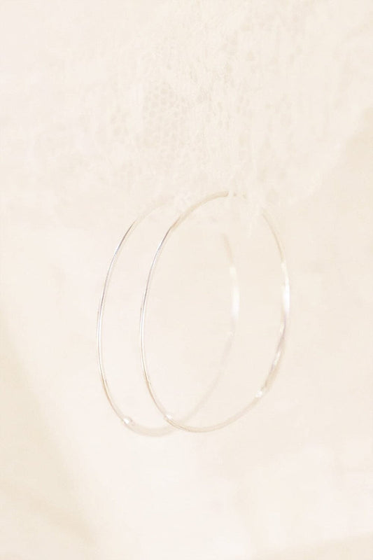 Brandy Melville Signature | Sterling Silver Thin Hoop Earrings
