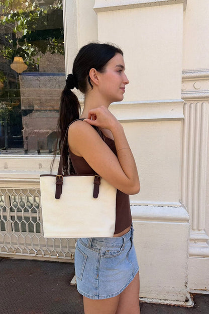 Brandy Melville Exclusive | Buckle Canvas Shoulder Bag