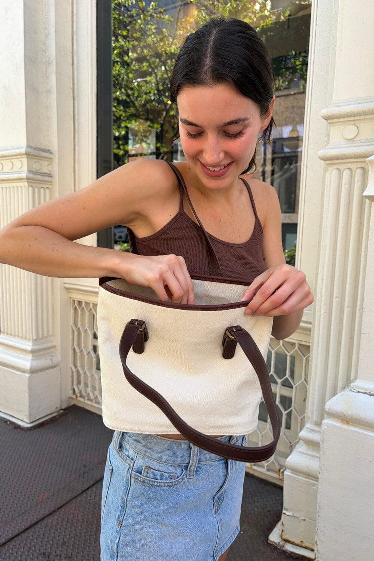 Brandy Melville Exclusive | Buckle Canvas Shoulder Bag