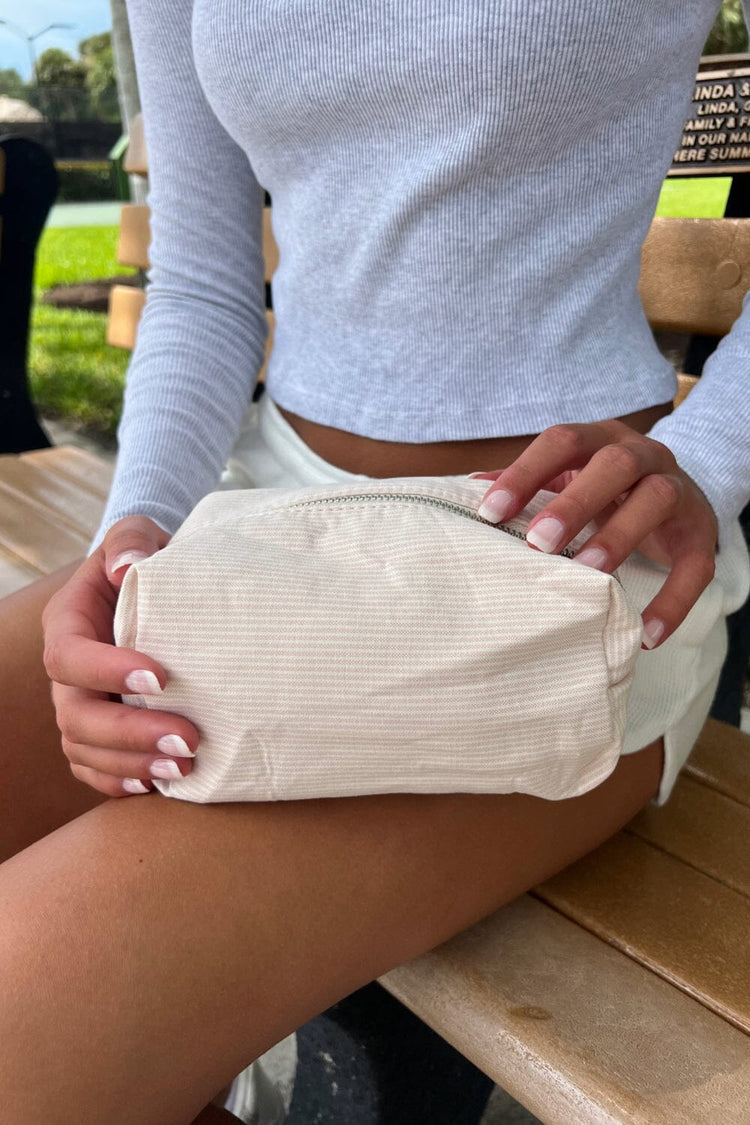 Brandy Melville Great Value | Striped Makeup Bag