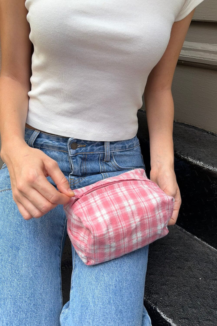 Brandy Melville Customer Favorite | Plaid Makeup Bag