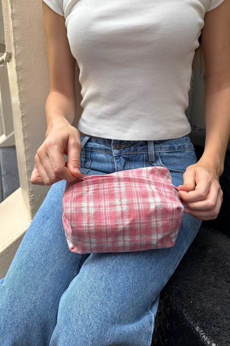 Brandy Melville Customer Favorite | Plaid Makeup Bag
