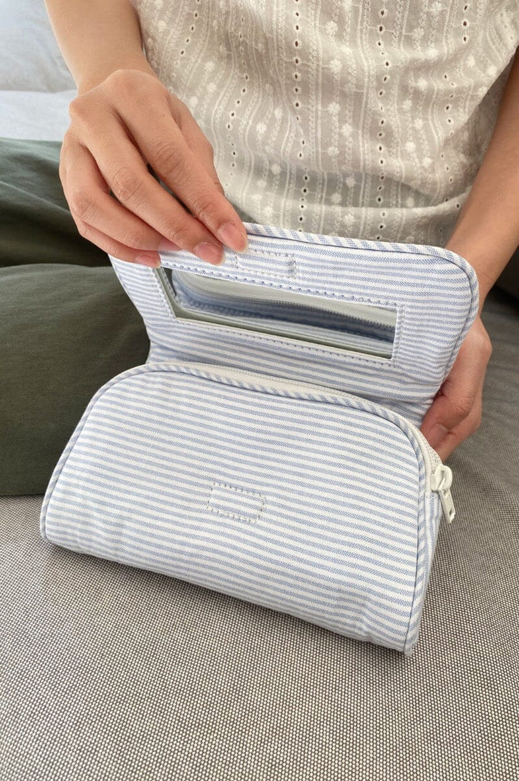 Brandy Melville Premium | Stripe Makeup Bag