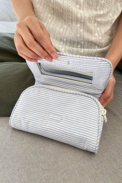 Brandy Melville Premium | Stripe Makeup Bag