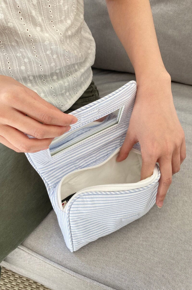 Brandy Melville Premium | Stripe Makeup Bag