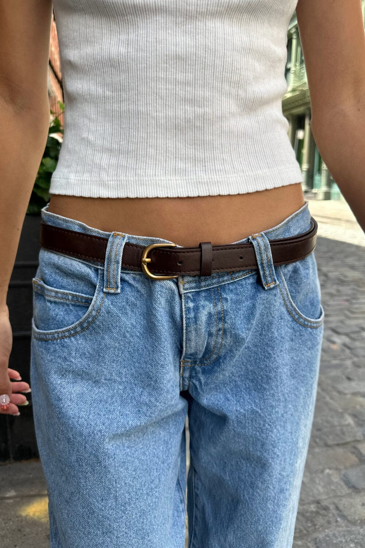 Brandy Melville Classic | Faux Leather Buckle Belt