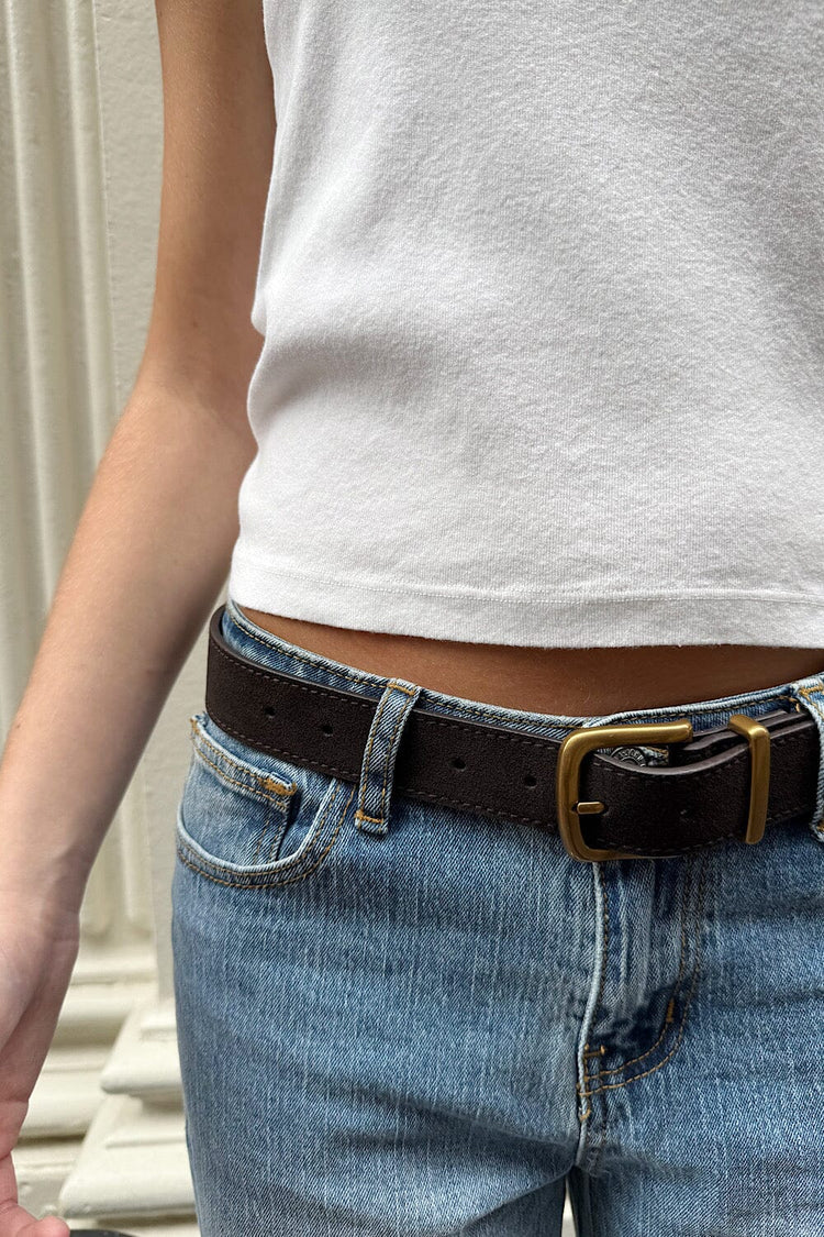 Brandy Melville New | Faux Leather Buckle Belt