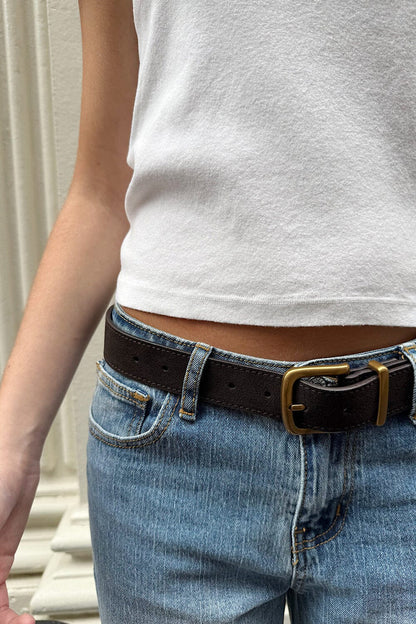 Brandy Melville New | Faux Leather Buckle Belt