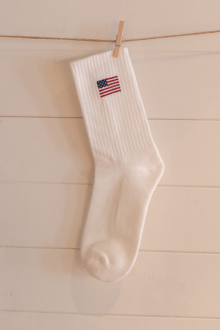 Brandy Melville Discount | American Flag Crew Socks
