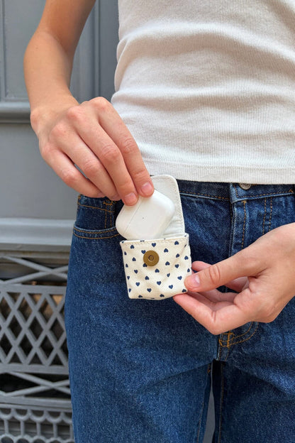Brandy Melville Great Value | Heart Print Mini Bag Keychain