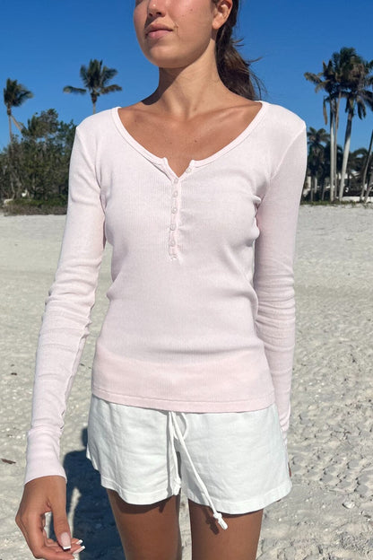 Brandy Melville Smart Buy | Zelly Long Sleeve Ribbed Top