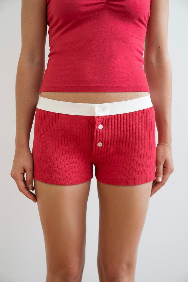 Brandy Melville Signature | Boy Short Thick Ribbed Underwear