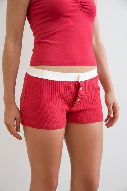 Brandy Melville Signature | Boy Short Thick Ribbed Underwear