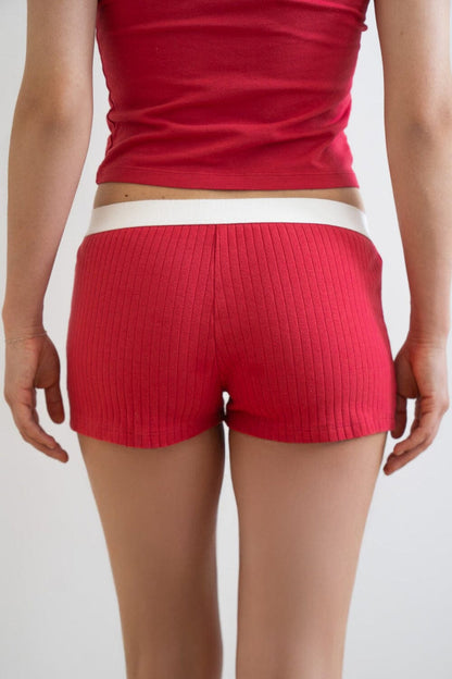 Brandy Melville Signature | Boy Short Thick Ribbed Underwear